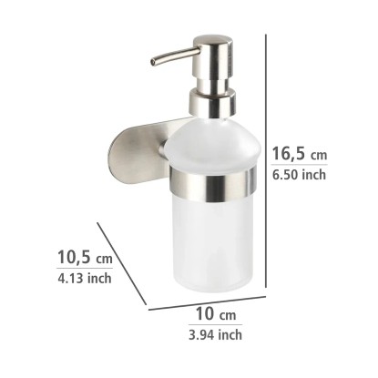 Wenko Dozirnik mila Turbo-Loc nerjavno jeklo Orea mat pribl. 200 ml