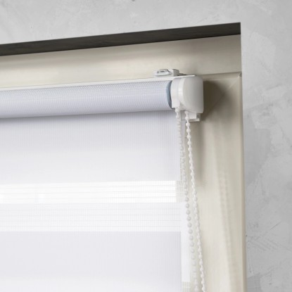 Cocoon Easy Fix dvojna dnevna rolo zavesa bela 90 cm x 220 cm