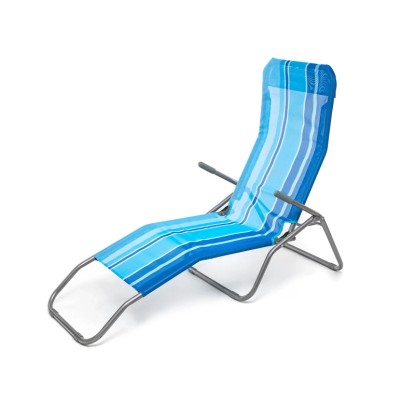 Happy Garden Ležalnik prekucni moder s črtami