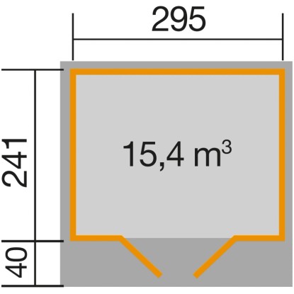 Weka Lesena vrtna hiška 179 Vel. 3 Siva 7,1 m²