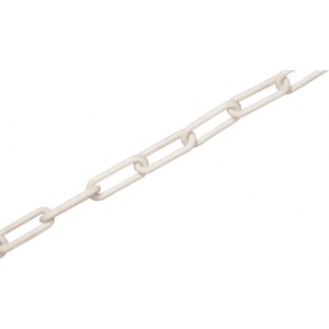 LUX-TOOLS Veriga iz umetne mase Bela 6 mm Metrsko blago