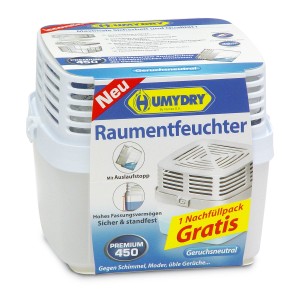 Humydry Razvlaževalec prostora Premium 450 s paketom za polnjenje 2x450 g nevtr.