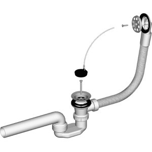 LIV Sifon za kopalno kad višina 650 mm rešetka Ø 70 mm