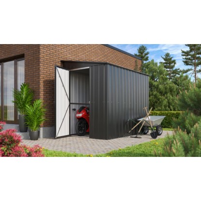 Globel kovinski zidni rastlinjak Lean-To 58 Š x G: 144 cm x 234 cm Antracitna