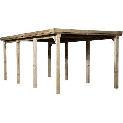 Weka Avtomobilski nadstrešek  617 Vel. 2 brez strešnih plošč 322 x 612 cm