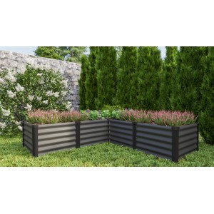 Vitavia visoka greda Linus in in out 401 M Granitno-črna Š 185 cm x D 185 cm