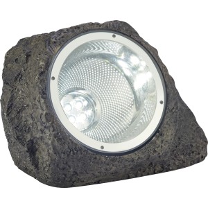 LED solarna dekorativna svetilka v videzu kamna črna