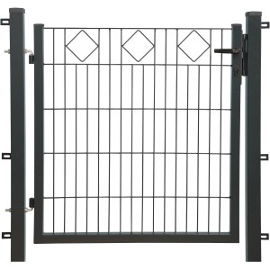 Okrasna enojna vrata Karo antracit 100 x 100 cm