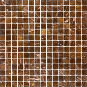 Mozaična ploščica iz stekla in marmorja svetlo rjava 32,7 cm x 32,7 cm
