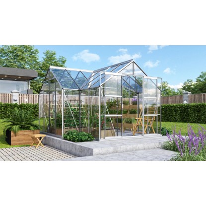 Vitavia rastlinjak Sirius ESG 3 mm Aluminijasto-prazen s temeljem