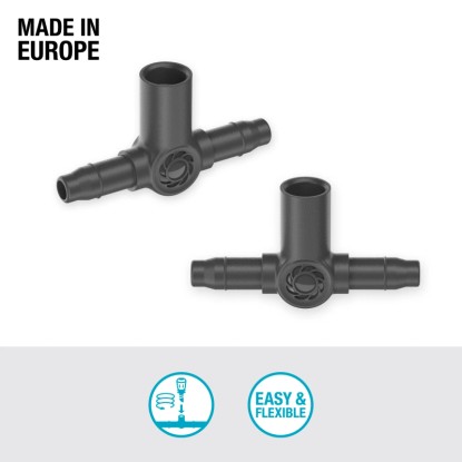 Gardena T-kos za pršne šobe/končni kapljalnik 4,6 mm (3/16") 5 kos