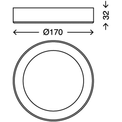 Briloner LED stropna in stenska svetilka Fire bela Ø 17 cm
