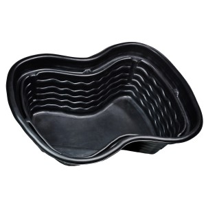 Heissner Bazen za vrtni ribnik PE 500 l fižolaste oblike črn