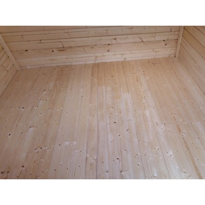 Weka Lesena vrtna hiška Angolo siva Š x G: 209 cm x 205 cm