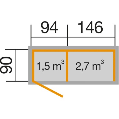 Weka Večnamenska omara 240 cm x 90 cm