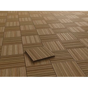 Impregnirana rjava lesena ploščica 50 cm x 4 cm x 50 cm