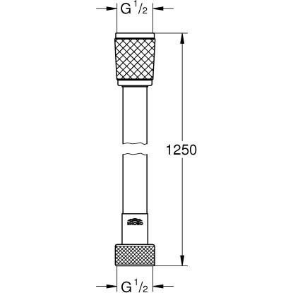 Grohe Cev za prho Relexaflex 125 cm krom