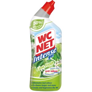 WC Net Parfumirano čistilo za WC školjko Intense Gel Lime Fresh 750 ml