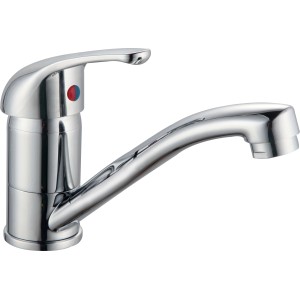 Enoročna kuhinjska armatura kromirana Izliv 140 mm