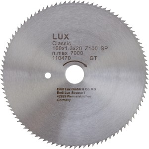 LUX-TOOLS List krožne žage iz krom-vanadija 160 mm x 20 mm 64 Z