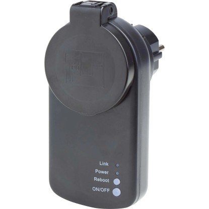 Wifi-vtič šuko črn