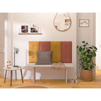 Stenska blazina Pravokotnik 60 cm x 30 cm Terakota Žamet