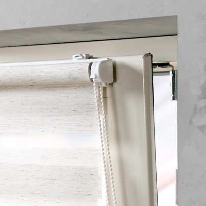 Cocoon Easy Fix dvojna dnevna rolo zavesa lan 45 cm x 150 cm