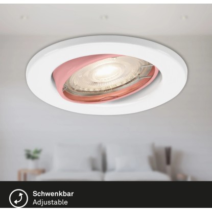 Briloner LED vgradna svetilka 3-delni komplet GU10 bela Ø 8,6 cm vrtljiva