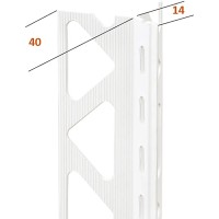 Catnic Vogalnik iz belega PVC 250 cm za debelino ometa 14 mm