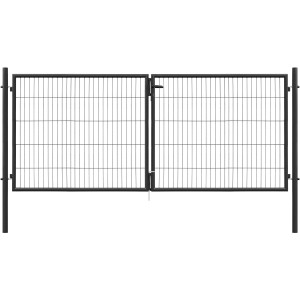Dvojna vrata Classic enojni panel antracit 175 x 300 cm