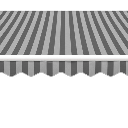 Markiza s pregibnimi rokami Aventura 300 cm × 200 cm, sivo bela črtasta