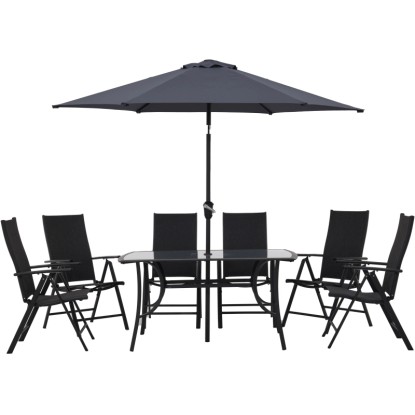 Sedežna garnitura Townsville 8-delna aluminij antracit