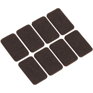 Klobučevinasti drsniki samolepilni 22 mm x 36 mm 8 kosov Rjave barve