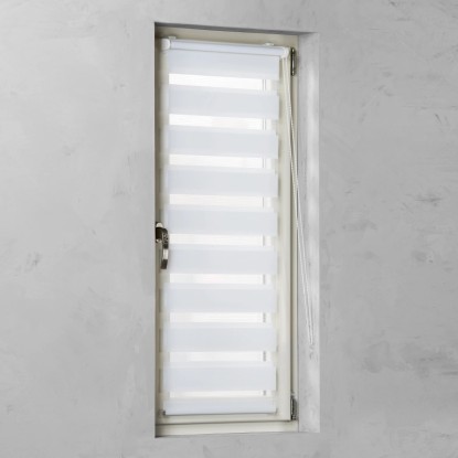 Cocoon Easy Fix dvojna dnevna rolo zavesa bela 90 cm x 220 cm