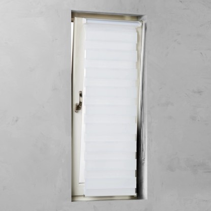 Cocoon Easy Fix dvojna dnevna rolo zavesa bela 90 cm x 220 cm