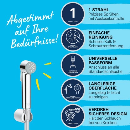Grohe Komplet za prho Vitalio Trigger Razpršilo Krom