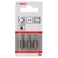 Bosch Vijačni nastavki Extra Hard T8 25 mm 3 kosi