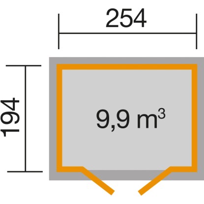 Weka Lesena vrtna hiška 321 Vel. 2 Neobdelana 4,93 m²