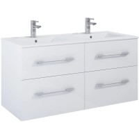 Omarica za pod umivalnik 120 cm Madrid Bela
