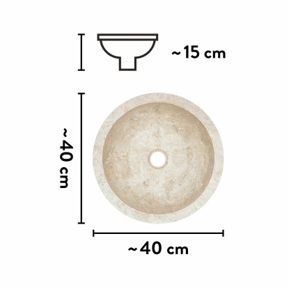 baliv Nasadni umivalnik WBA-7040 Ø 40 cm