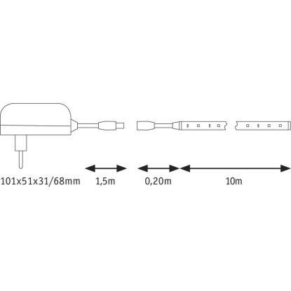 Paulmann Trak LED-SimpLED-Strip 10 m 22 W dnevna bela