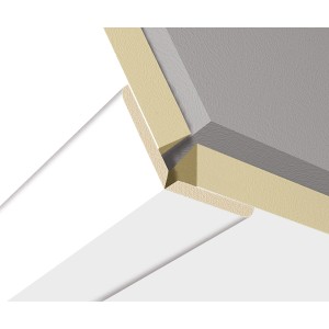 Pregibna letev bele barve 22 mm x 22 mm dolžine 2600 mm