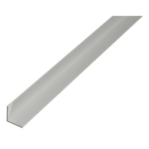 Kotni profil enakokrak Srebrno eloksiran 10 mm x 10 mm x 1000 mm Debelina 1 mm