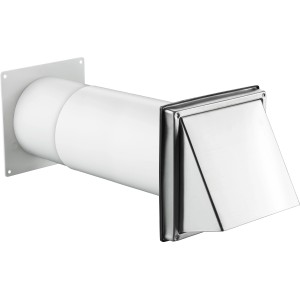 Teleskopski stenski zračnik System Ø 125 mm z izpušno napo iz legiranega jekla