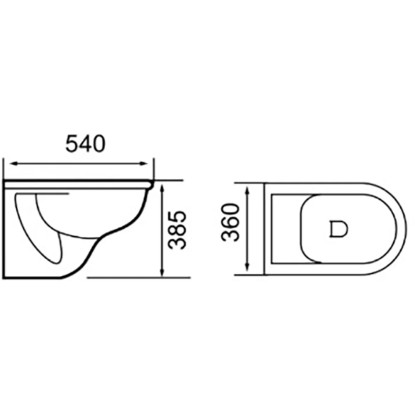 Sanotechnik Konzolna WC školjka Napoli bela