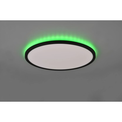 Reality Stropna LED-svetilka Aureo 1-plamenska črna mat Ø 40 cm