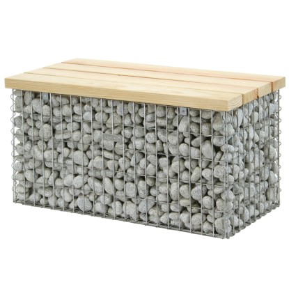 Gabionska klop srednja 105 cm x 56 cm x 54 cm