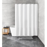 Kleine Wolke Zavesa za prhanje Kito 120 cm x 200 cm snežno bela