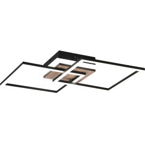 Reality LED stropna svetilka Giro imitacija lesa