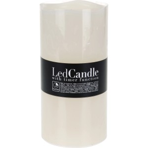 LED sveča z vgrajenim časovnikom utripajoča slonokoščena 20 cm x 10 cm x 10 cm